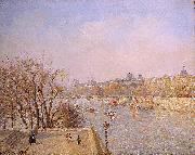 Camille Pissarro The Louvre: Morning painting